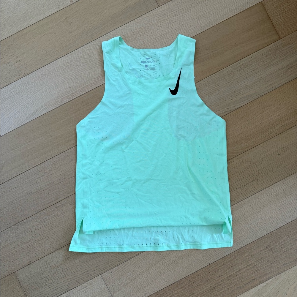 Nike Lime Green Aeroswift Running Singlet